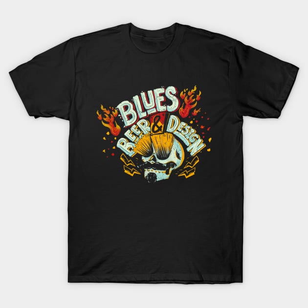 Blues Beer and design T-Shirt by Blues and Design